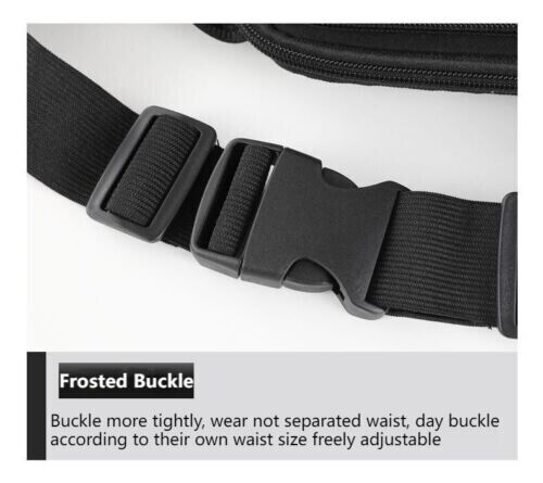 Double Tier Zip Belt Pouch Sport Wallet Waterproof Running Pack Travel Waist Bag