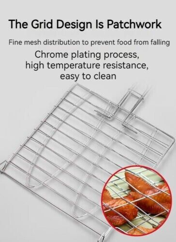 Outdoor BBQ Clips Durable Tools Thick Camping Cooking Net Grilled Fish Tong