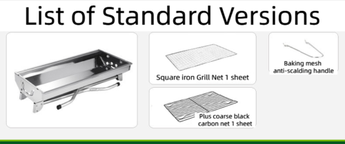 New Large High Charcoal BBQ Grill Portable Outdoor Barbecue Foldable Camping