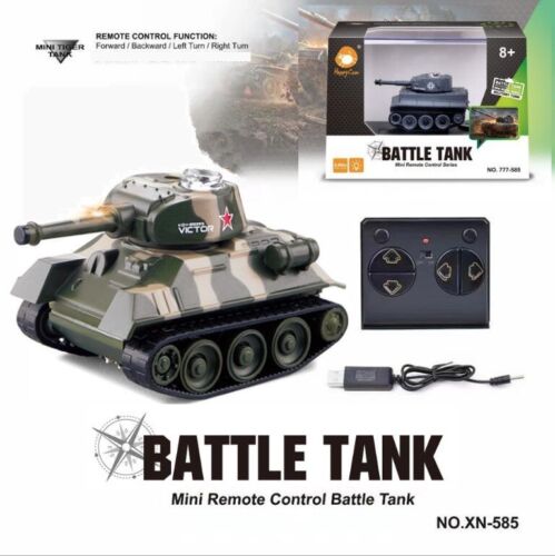 Kid Boy Toy Gift Remote Control Scale High Simulation Speed Mini RC Battle Tank
