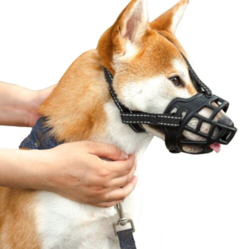 New Pet Muzzle Anti-Biting Chewing Licking Adjustable Breathable Dog Muzzle