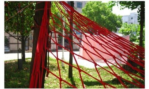 Outdoor Travel Hiking Swing Hammock Portable Aerial Nylon Rope Leisure Mesh