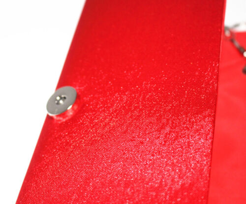 NEW Shining Satin Chain Handbag Ladies Evening Clutch Bag Wedding Bridal