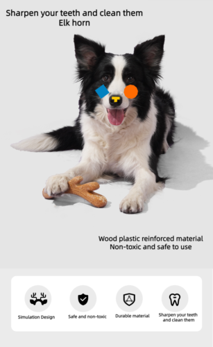 New Pet Molar Stick Wood Plastic Antler Bite Resistant Boredom Dog Toys