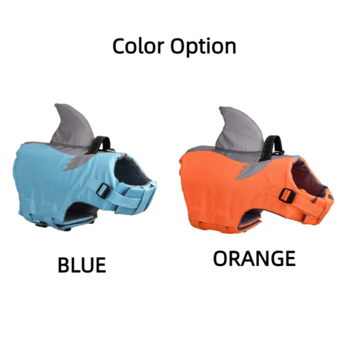 New Dogs Safe Luminous Life Jacket Durable Shark Fin Design Life Jacket
