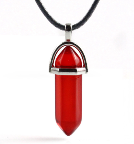 Natural Quartz Crystal Chakra Cut Gemstone Pendant Healing Point Reiki Necklace