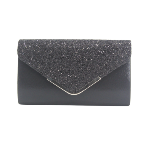 NEW Shining Satin Ladies Evening Clutch Bag Wedding Bridal Chain Handbag Wallet