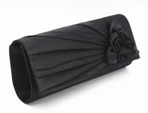 NEW Evening Clutch Bag Shining Satin Lady Wedding Bridal Chain MULTI COLOR gift