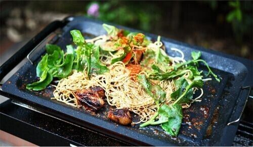 Camping Cooking Large Frying Plate Non-stick Grilled Fish Barbecue Baking Pan