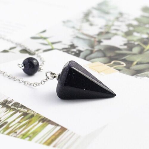 Fashion Crystal Stone Spirit Pendulum Hexagonal Conical Cut Energy Stone Pendant