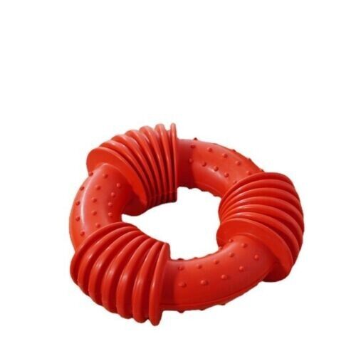 Dog Toys Rubber Bite Resistant Molar Tooth Cleaning Threaded Ring Pet Toys