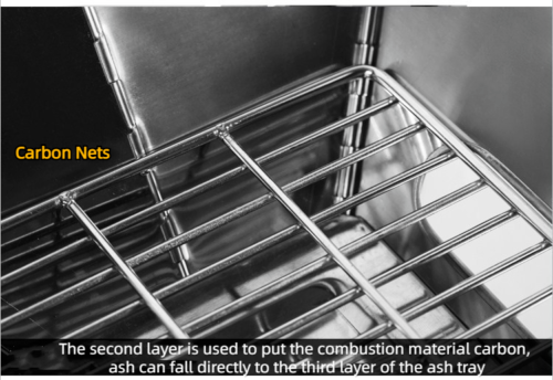 Outdoor Stainless Steel Folding Barbecue Grill Field Charcoal BBQ Grill Barbecue