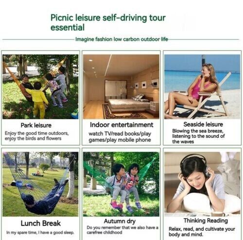 Outdoor Single Hammock Camping Thickened Army Green Mesh Nylon Rope Tie Portable