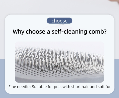 Pet Stainless Steel Manual One-click Hair Removal Brush Pet Hair Removal Comb